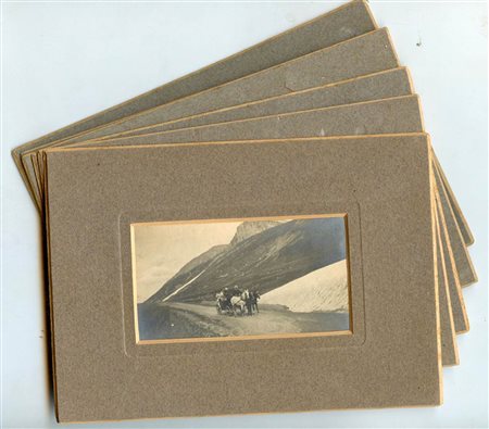 Lotto di sei paesaggi di montagna, Courmayeur 1900 circa