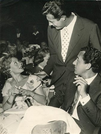 Marcello Mastroianni, Michele Morgan e Alberto Sordi, Rapallo 1960 circa