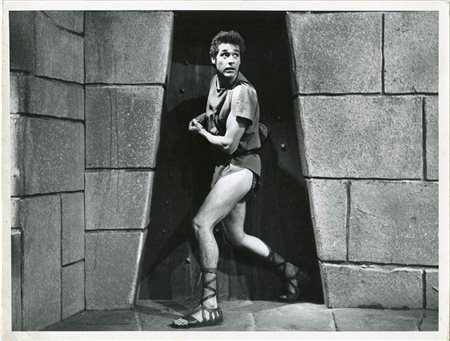 Kerwin Mathews sul set del film “Saffo venere di Lesbo”, 1960