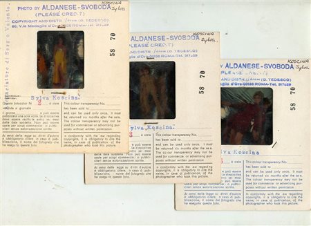 Sylva Koscina, lotto di tre diapositive a colori, 1970 circa