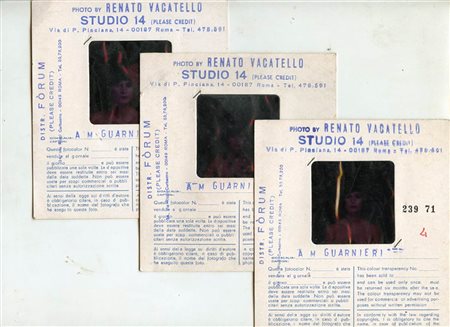 Anna Maria Guarnieri, lotto di tre diapositive a colori,1971