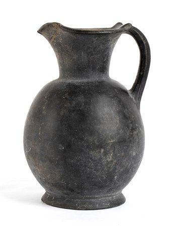 Etruscan Bucchero Oinochoe, 7th - 6th century BC; height cm 20,5