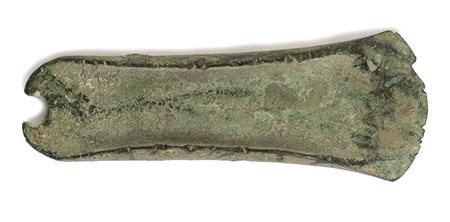 Proto-historic Bronze Flanged Axehead, 13th - 9th century BC; length cm 12