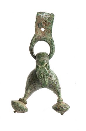 Roman Bronze Panther Skin Pendant, 1st - 3rd century AD; length cm 5,5