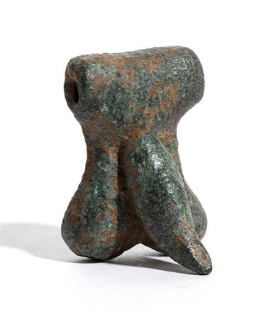 Roman Bronze Phallic Amulet, 1st - 2nd century AD; length cm 4