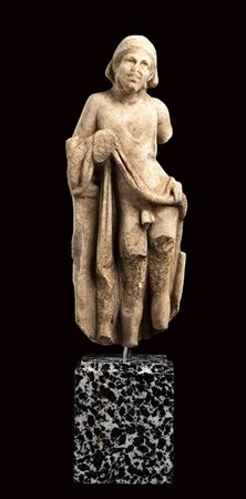 Greek Hellenistic Marble Grottesque Figure, 2nd - 1st century BC; height cm 24