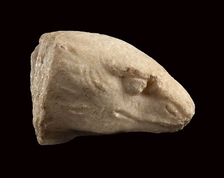 Roman Marble Eagle Head, 1st - 3rd century AD; length cm 10