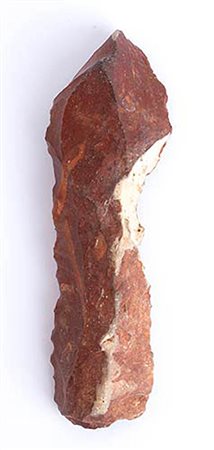 Giant Paleolithic Red Flint Blade; length cm 16