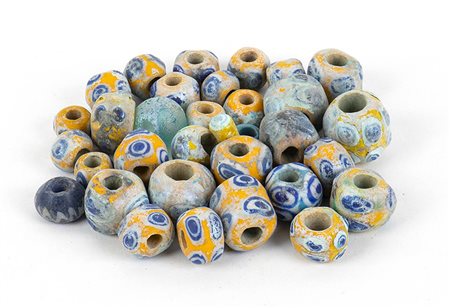 Group of Several Greek Glass-Paste Eye Beads, 5th - 3rd century BC; diam. max cm 2,4 - min cm 1,4