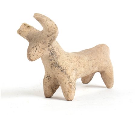 Iranian Amlash Culture Terracotta Bull, 9th - 8th century BC; height  cm 6, length cm 9