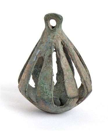 Iranian Luristan Bronze Open-Worked Bell, 9th - 8th century BC; height cm 8,5