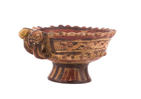 Polychrome Footed Cup, Guanacaste - Nicoya Cultures, ca. 7th - 12th century; height cm 7,5