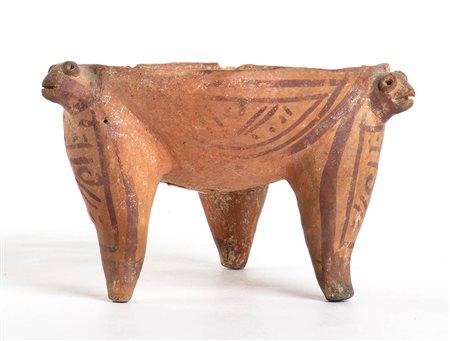 Tripod bowl with Turtle's Heads, Costa Rica, Guanacaste - Nicoya Cultures, 7th - 12th century; height cm 9, diam. cm 13