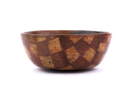 Chessboard-like bowl, Costa Rica, Chorotega Culture,  ca. 12th - 13th century; height cm 5.