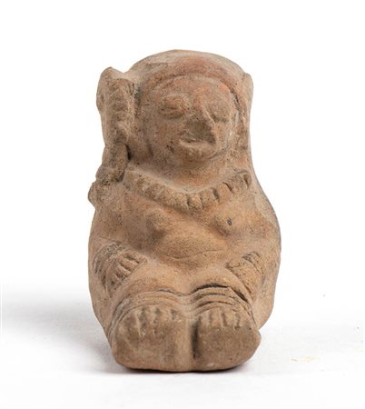 Terracotta Female Seated Statuette, Colombia and Ecuador, Tumaco-La Tolita Culture, ca. 4th century BC - 5th century AD; height cm 4,5