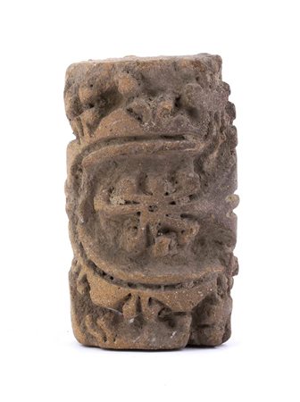 Terracotta cylindrical pintadera, Colombia and Ecuador, Tumaco-La Tolita Culture, ca. 4th century BC - 5th century AD; height cm 5