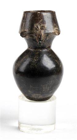 Antropomorphic Jar, Colombia, Tairona Culture, ca. AD 1000 – 1500; height cm 16; diam. cm 5,7