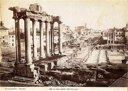 Collection of 16 photographs of Roman Archaeological Ruins, taken by Lodovico Tuminello between 1870 - 1890