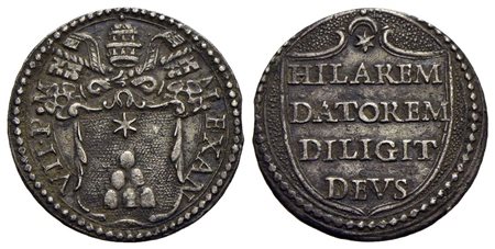 ROMA - Alessandro VII (1655-1667) - Grosso - Stemma a targa - R/ Scritta in cartella - (AG g. 1,56) 