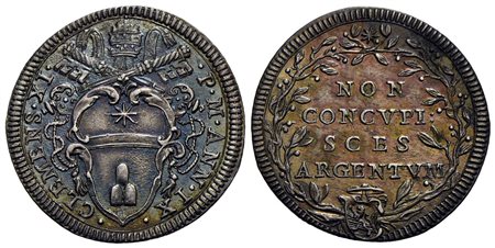 ROMA - Clemente XI (1700-1721) - Giulio - A. IX - Stemma trilobato - R/ Scritta in cartella - (AG g.