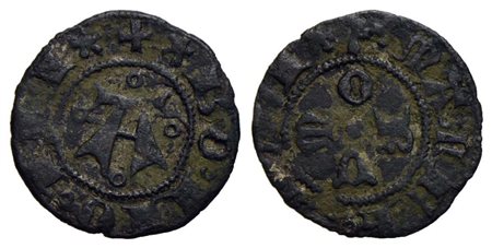 BOLOGNA - Repubblica (1376-1401) - Quattrino - Grande A - R/ ORVM a croce - (MI g. 0,33) RR CNI 37/4