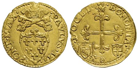 BOLOGNA - Paolo III (1534-1549) - Scudo d'oro - Stemma semiovale gigliato - R/ Croce gigliata - (AU 