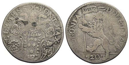 BOLOGNA - Clemente X (1670-1676) - Lira - 1671 - Stemma a targa semiovale - R/ Leone vessillifero ra