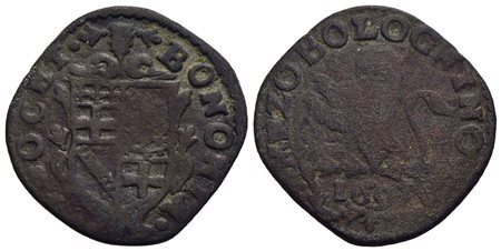 BOLOGNA - Innocenzo XII (1691-1700) - Mezzo bolognino - 169? - Stemma semiovale - R/ Mezzo leone ram