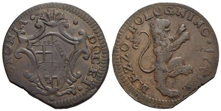 BOLOGNA - Benedetto XIV (1740-1758) - Mezzo bolognino - 1741 - CU CNI 10; Munt. 236 Ultimo numero di