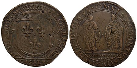 CASALE - Assedio Austro-Spagnolo (1629-1630) - 20 Fiorini - 1630 - Stemma coronato - R/ La Giustizia