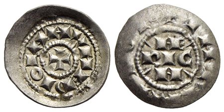 MILANO - Emissioni a nome di Enrico (1039-1220) - Denaro scodellato - Monogramma - R/ Croce - (AG g.