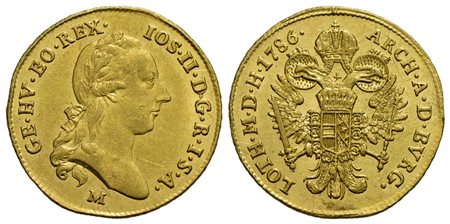 MILANO - Giuseppe II d'Asburgo-Lorena (1780-1790) - Zecchino - 1786 - AU RR CNI 38; Mont. 93<br>qFDC