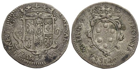 MODENA - Cesare d'Este e Virginia de' Medici (1598-1615) - Da 6 Bolognini - Stemma coronato - R/ Ste