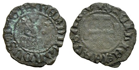 NAPOLI - Ferdinando I d’Aragona (1458-1494) - Tornese - Il Re in trono - R/ Croce - (MI g. 0,45) P.R