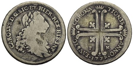 PALERMO - Carlo di Borbone (1734-1759) - 6 Tarì - 1735 - AG Spahr 15/22; Mont. 136/143 Con cartellin