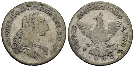 PALERMO - Carlo di Borbone (1734-1759) - 4 Tarì - 1735 - AG Spahr 23/29; Mont. 150/156 Con cartellin