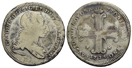 PALERMO - Carlo di Borbone (1734-1759) - 3 Tarì - 1735 - AG Spahr 30/34; Mont. 163/167 Con cartellin