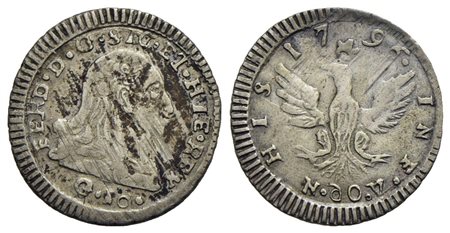 PALERMO - Ferdinando III di Borbone (1759-1816) - Mezzo tarì - 1796 - AG Spahr 80; Mont. 339 Con car