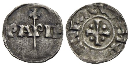 PAVIA - Enrico I di Baviera (1014-1024) - Denaro - (AG g. 1,15) R MIR 834 Con bustina manoscritta de