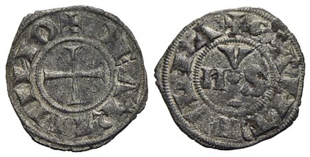 RIMINI - Autonome (1250-1385) - Denaro - Croce patente - R/ NVS attorno a globetto - (MI g. 0,56) NC