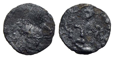 ROMA - Gregorio III con Leo III (731-741) - Frazione di siliqua - Busto coronato di fronte con globo