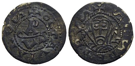 ROMA - Agapito II con Alberico (946-955) - Denaro - Scritta - R/ Busto di fronte - (AG g. 1,69) RRR 