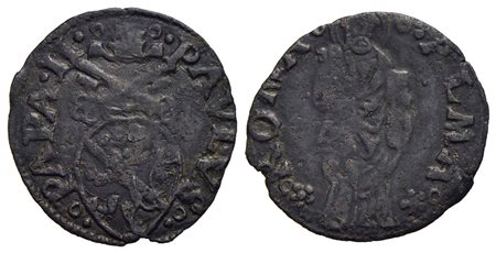 ROMA - Paolo II (1464-1471) - Quattrino - Stemma a cuore - R/ S. Pietro stante - (MI g. 0,88) RR CNI