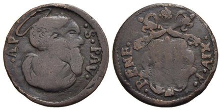 ROMA - Benedetto XIV (1740-1758) - Quattrino - Cu<br>BB