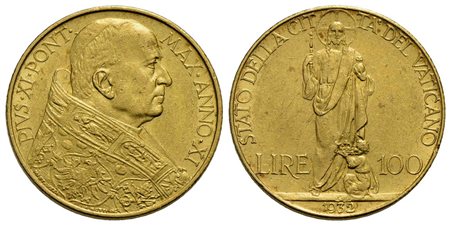 ROMA - Pio XI (1922-1939) - 100 Lire - 1932 - AU R Pag. 615; Mont. 424 Segnettini<br>SPL+