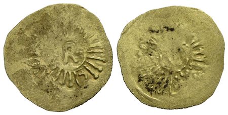 SALERNO - Ruggero Borsa (1085-1111) - Tarì d'oro - Al centro lettera R entro contorno lineare - R/ A