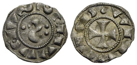 SIENA - Repubblica (Sec. XII-1390) - Denaro - (1180-1200) - :S: (retrograda) - R/ Croce patente - (M