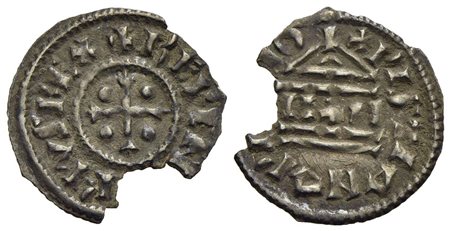 VENEZIA - Berengario I (888-924) - Denaro - Croce patente con 4 globetti - R/ Tempio carolingio - (A