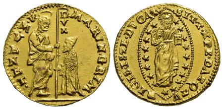 VENEZIA - Marino Grimani (1595-1605) - Zecchino - AU NC Pao. 1<br>qFDC