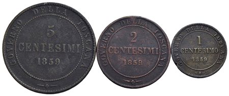 Vittorio Emanuele II Re eletto (1859-1861) - 5 Centesimi - 1859 BI - CU Pag. 445; Mont. 123 assieme 